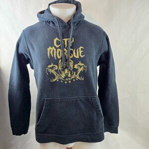 City Morgue Hoodie Mens XL Black Pullover Graphic Streetwear Port & Company